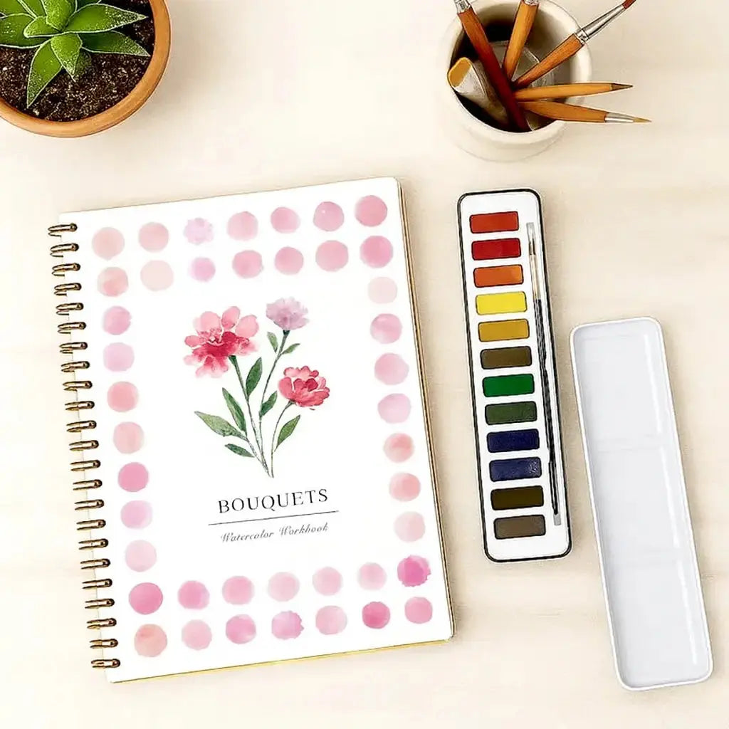 Bouquets Watercolor Book – Limited Edition (Book Only) - ArtVibe Wellness