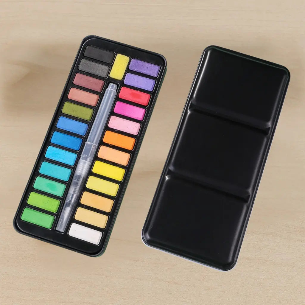 Set van 24 kleuren + penseel