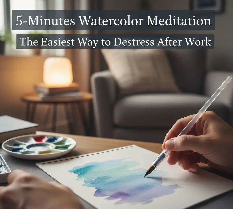 5-Minutes-Watercolor-Meditation-The-Easiest-Way-to-Destress-After-Work  - ArtVibe Wellness