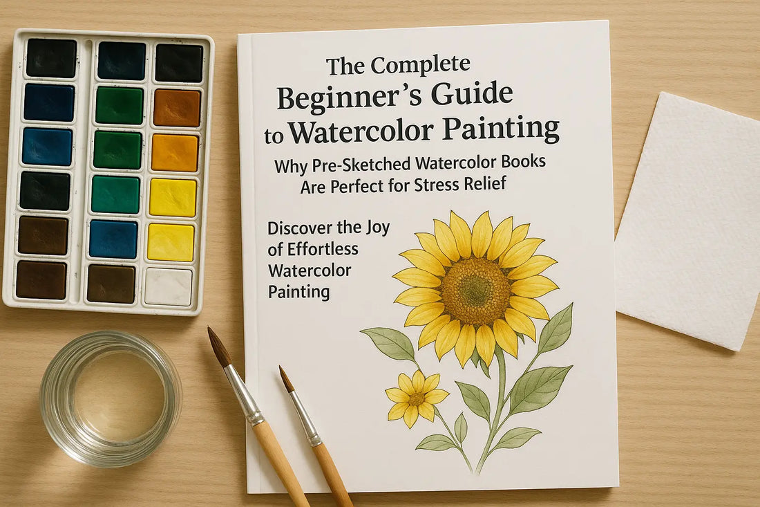 The-Complete-Beginner-s-Guide-to-Watercolor-Painting-Why-Pre-Sketched-Watercolor-Books-Are-Perfect-for-Stress-Relief  - ArtVibe Wellness
