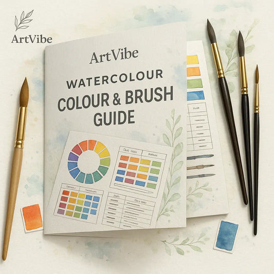 ArtVibe - Watercolour Colour & Brush Guide (PDF) -  ArtVibe Wellness
