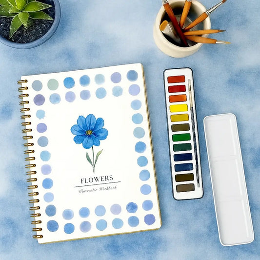 Flowers Watercolor Book (Book Only) -  ArtVibe Wellness