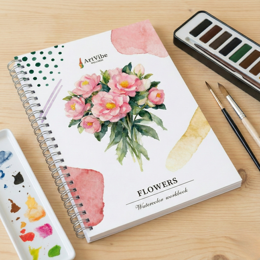 Flowers Watercolor Book - ArtVibe Exclusive (Book Only)