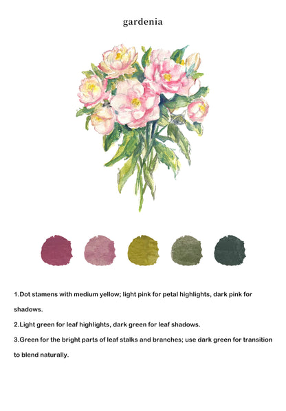 Flowers Watercolor Book - ArtVibe Exclusive (Book Only)4