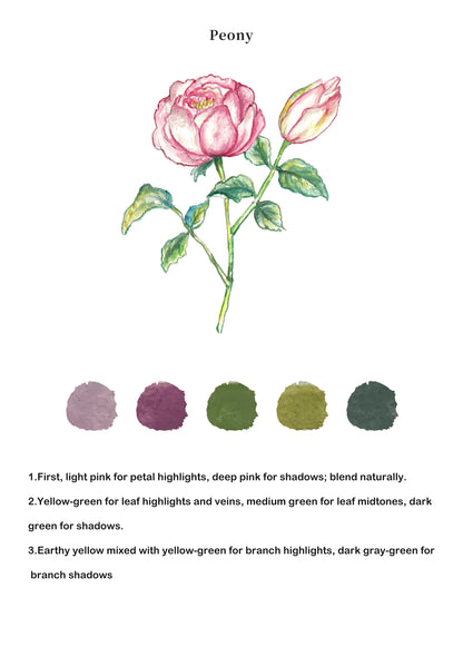 Flowers Watercolor Book - ArtVibe Exclusive (Book Only)9